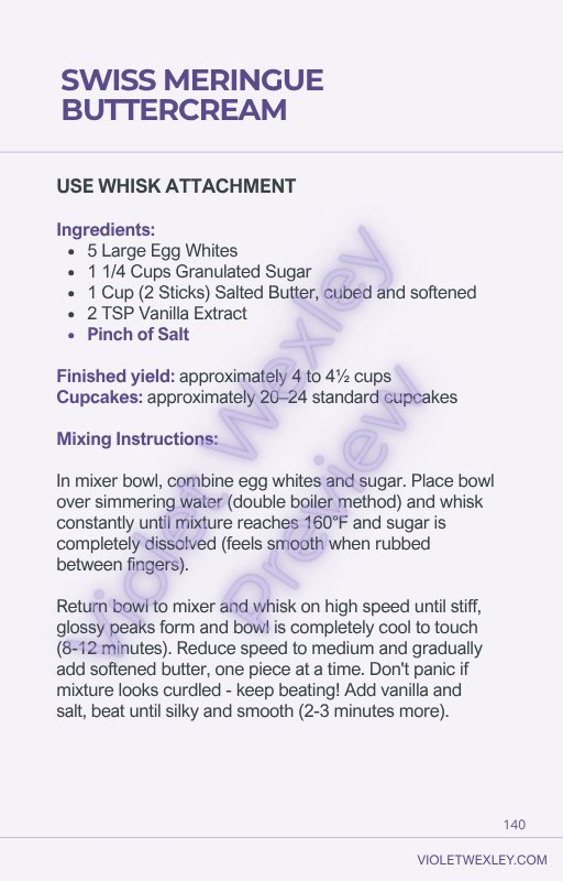 Manual preview &mdash; Swiss meringue buttercream recipe