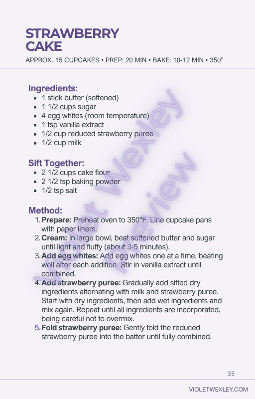 Manual preview &mdash; strawberry cake recipe