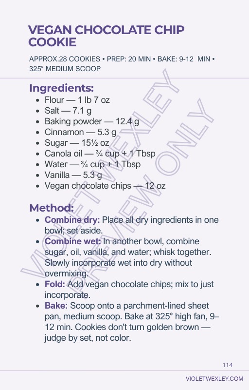 Cookie Book preview — Vegan Chocolate Chip Cookie recipe